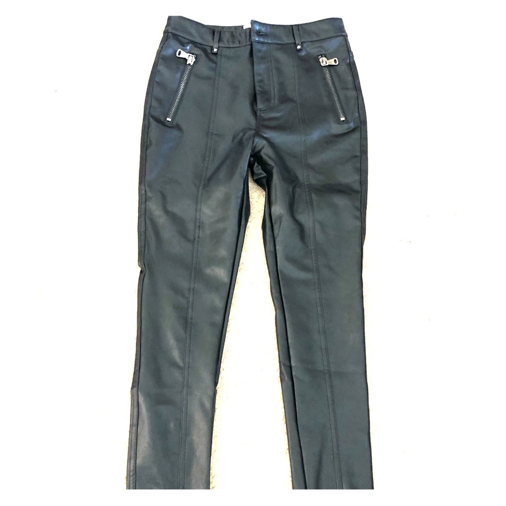 Black Faux Leather Pants